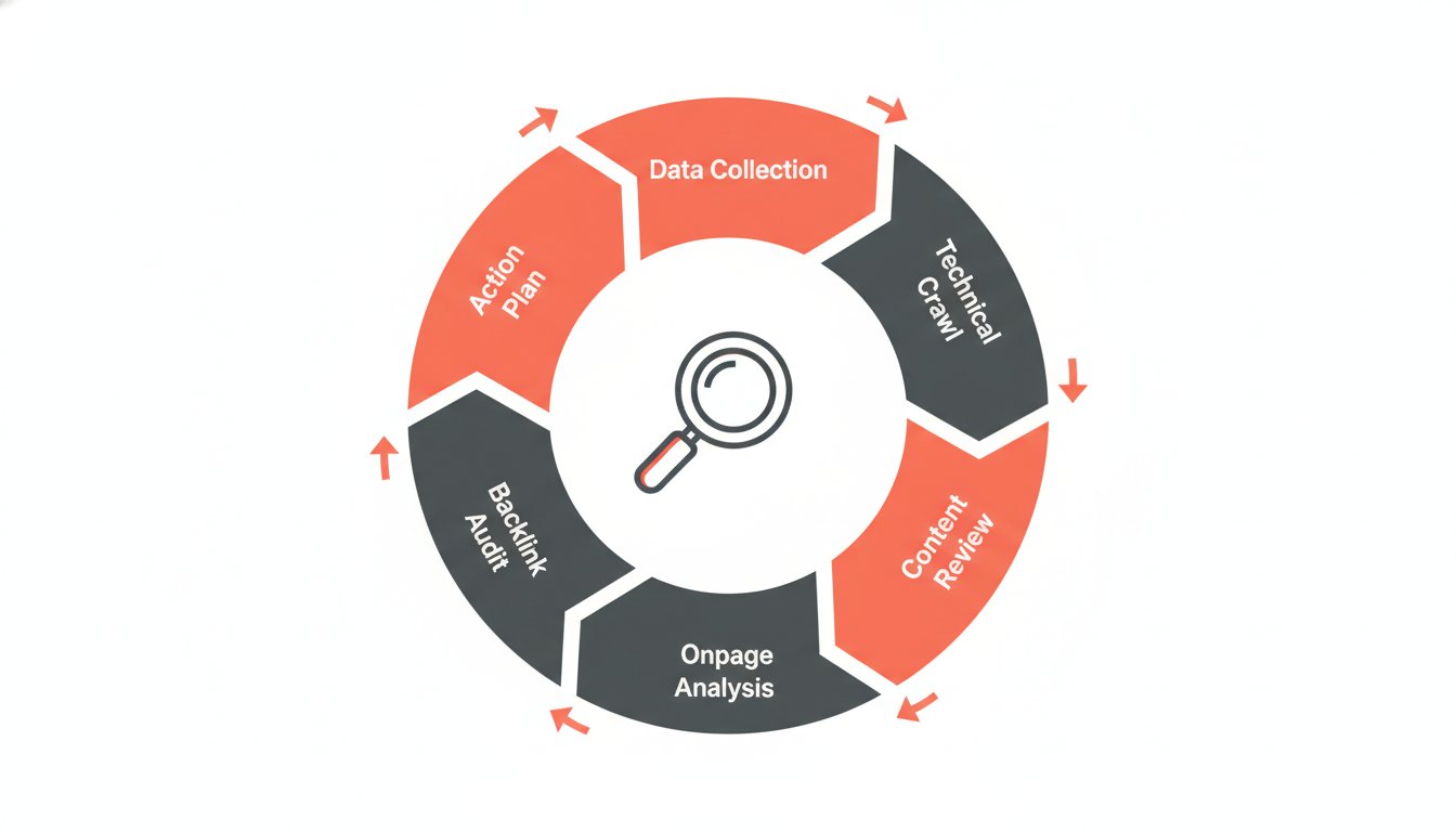 Audit SEO exemple - processus complet en 6 etapes du diagnostic au plan d action
