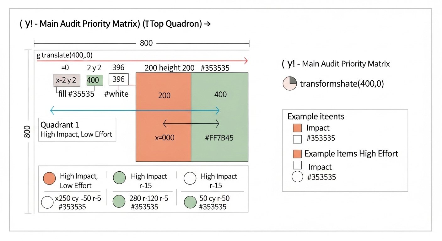 Audit SEO technique - matrice de priorité des corrections P0 P1 P2