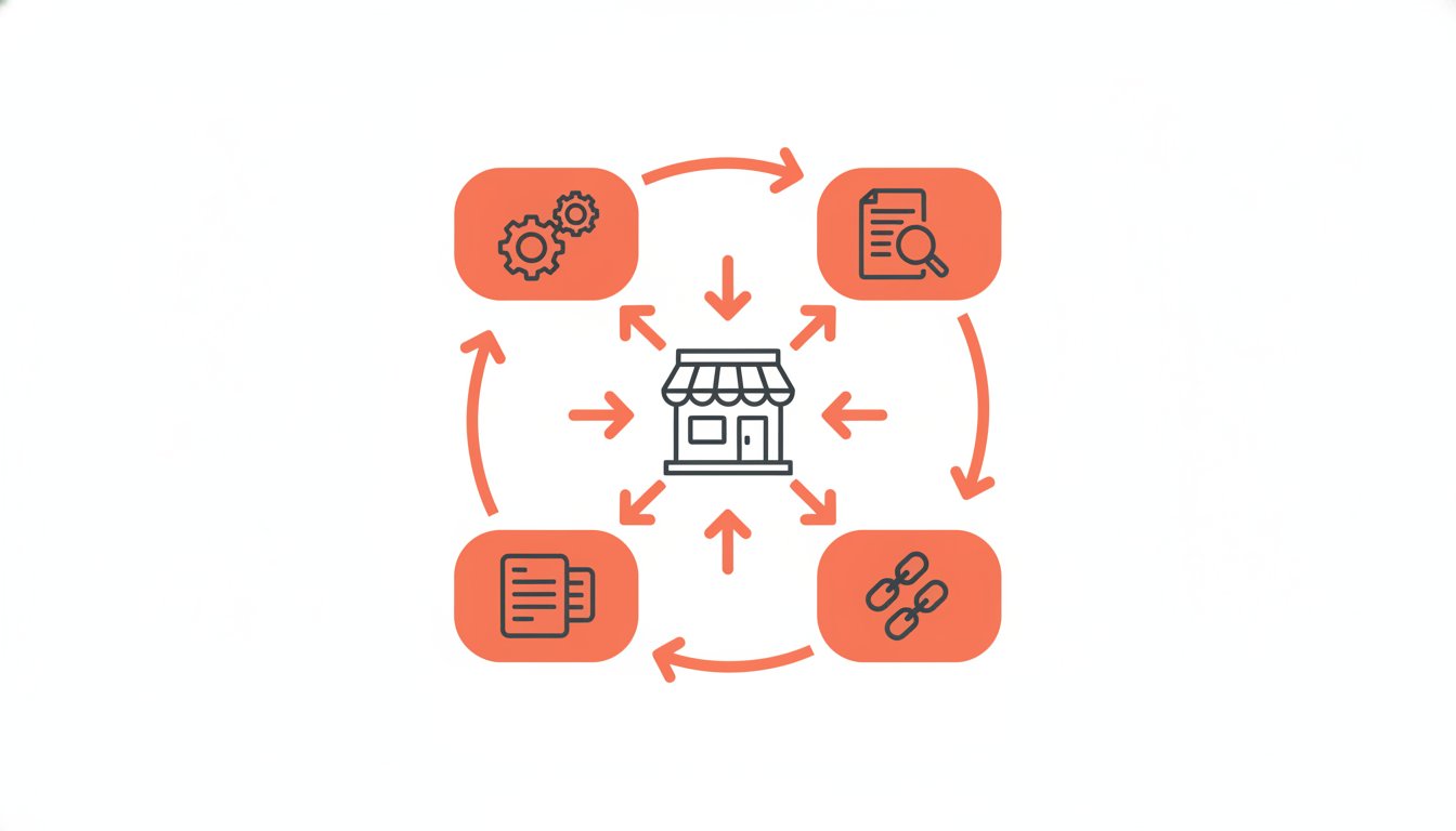 Audit SEO Shopify - les quatre piliers a examiner