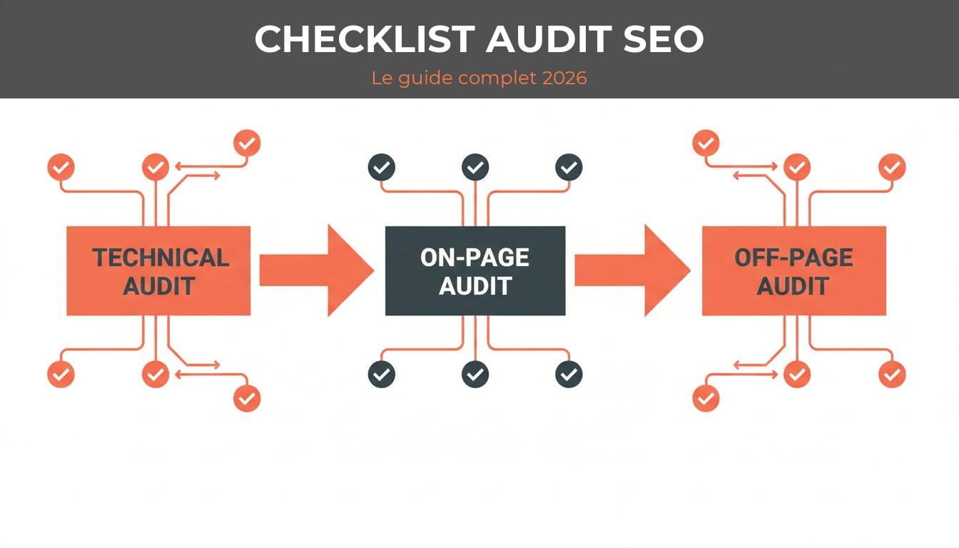 Checklist audit SEO - schema du processus complet de diagnostic