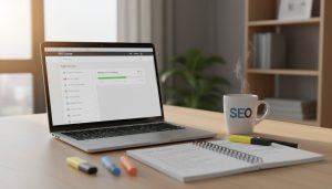 Formation référencement naturel - bureau professionnel avec interface de cours SEO