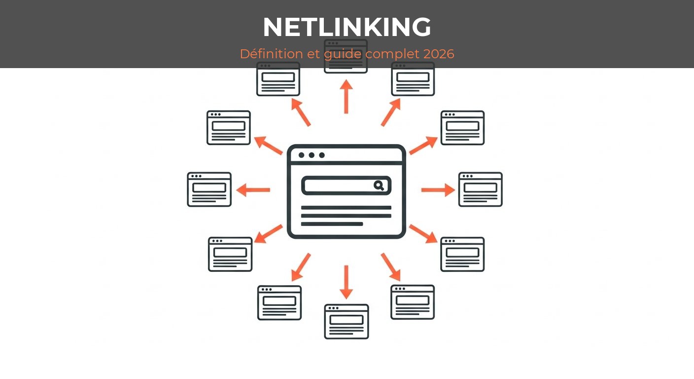 Netlinking def - schéma du concept de liens entrants SEO