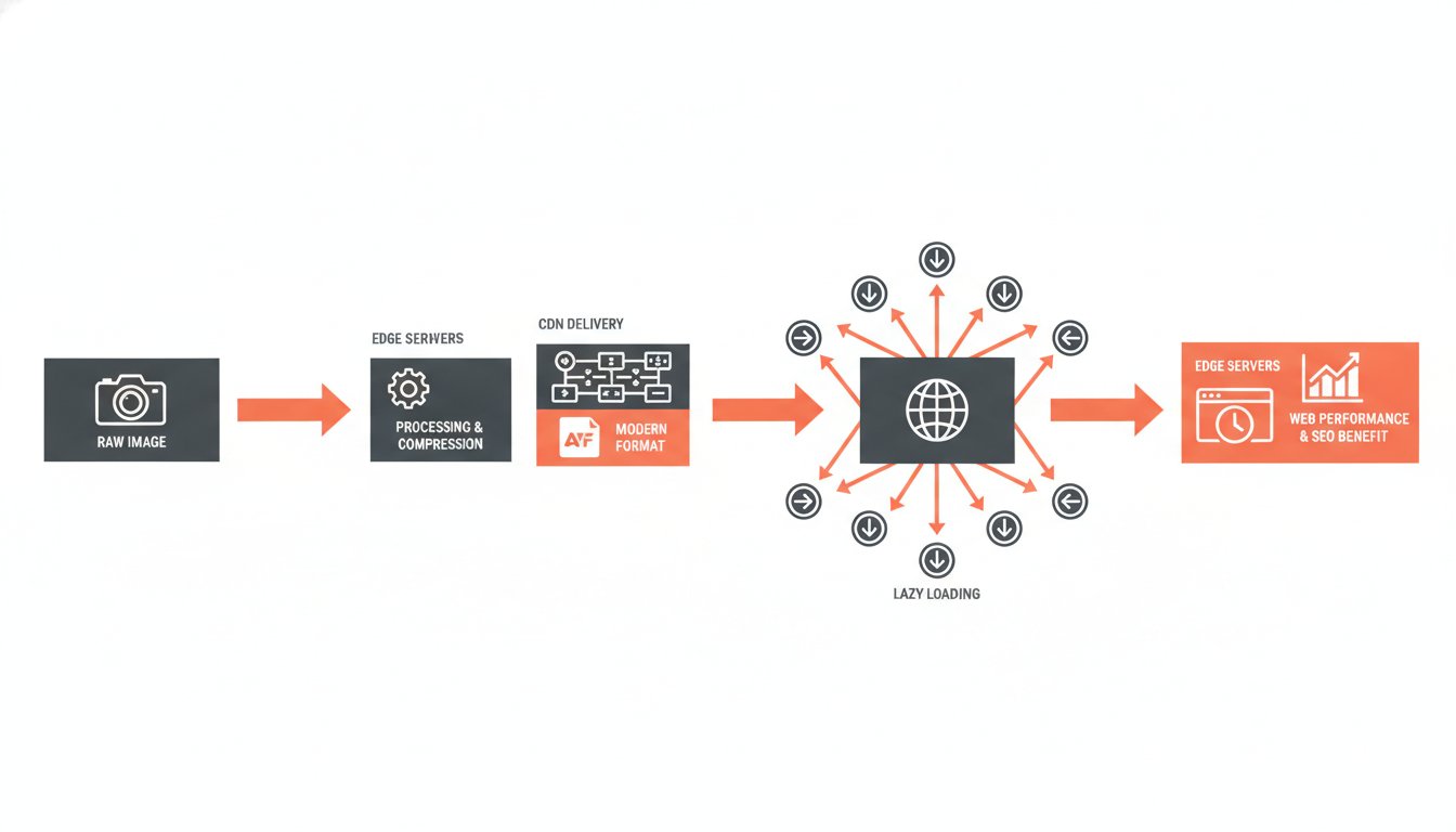 Lazy loading images SEO - pipeline optimisation compression format CDN
