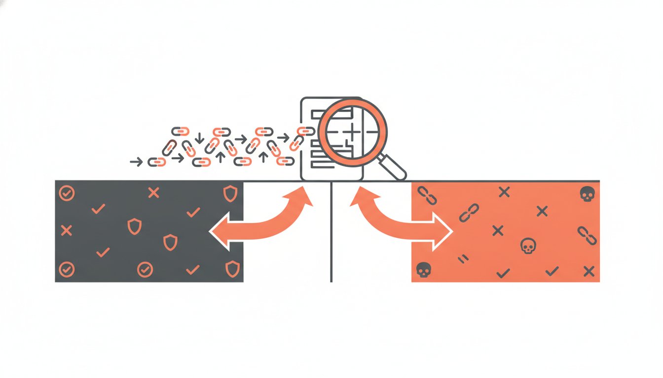 Negative SEO - audit du profil de liens triant les backlinks sains et toxiques