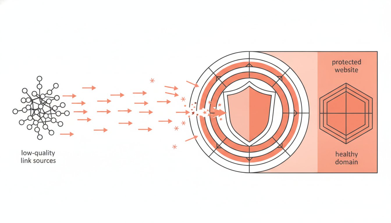 Negative SEO - backlinks toxiques pointant vers un site protege