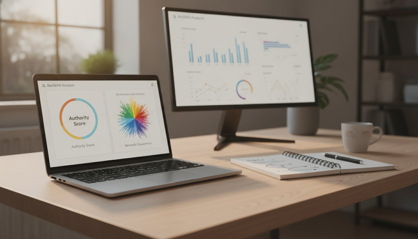 Babbar outil SEO - tableau de bord d'analyse de backlinks avec score d'autorité et valeur sémantique