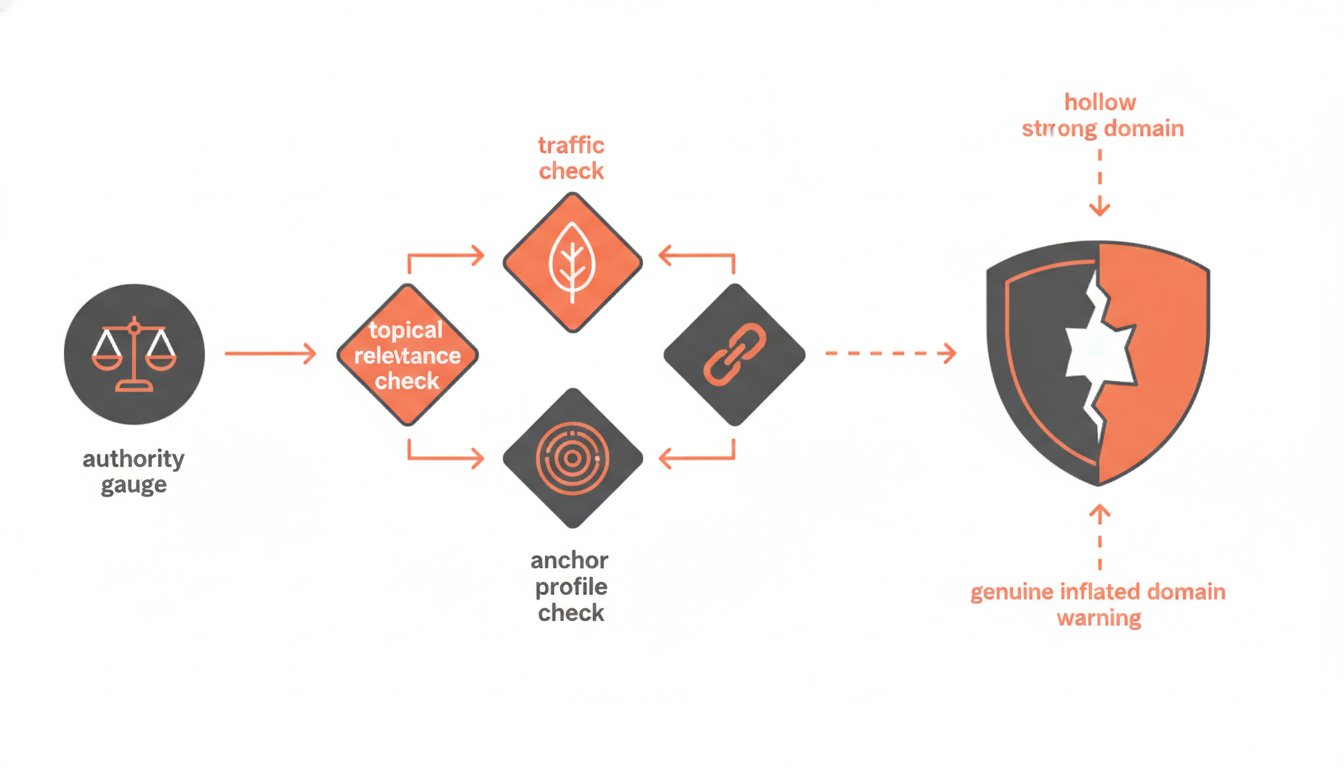 Domain authority Moz - arbre de décision pour évaluer un domaine au-delà du seul score DA