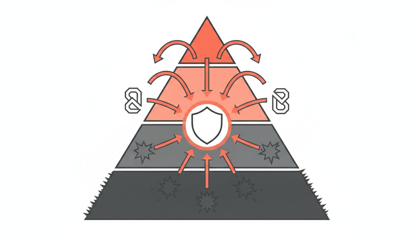 Toxic score backlinks - pyramide de qualité des liens pointant vers un domaine protégé