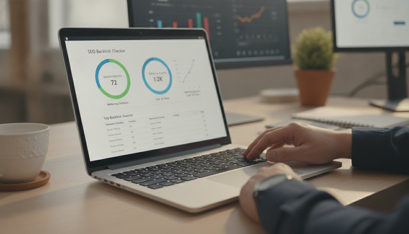 Trust Flow et Citation Flow - deux jauges affichées dans un outil d'analyse de liens