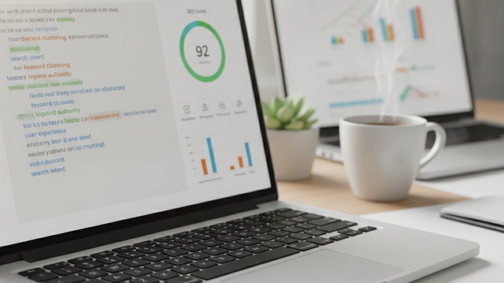 Yourtext guru vs 1.fr - score sémantique et suggestions de mots-clés à l'écran
