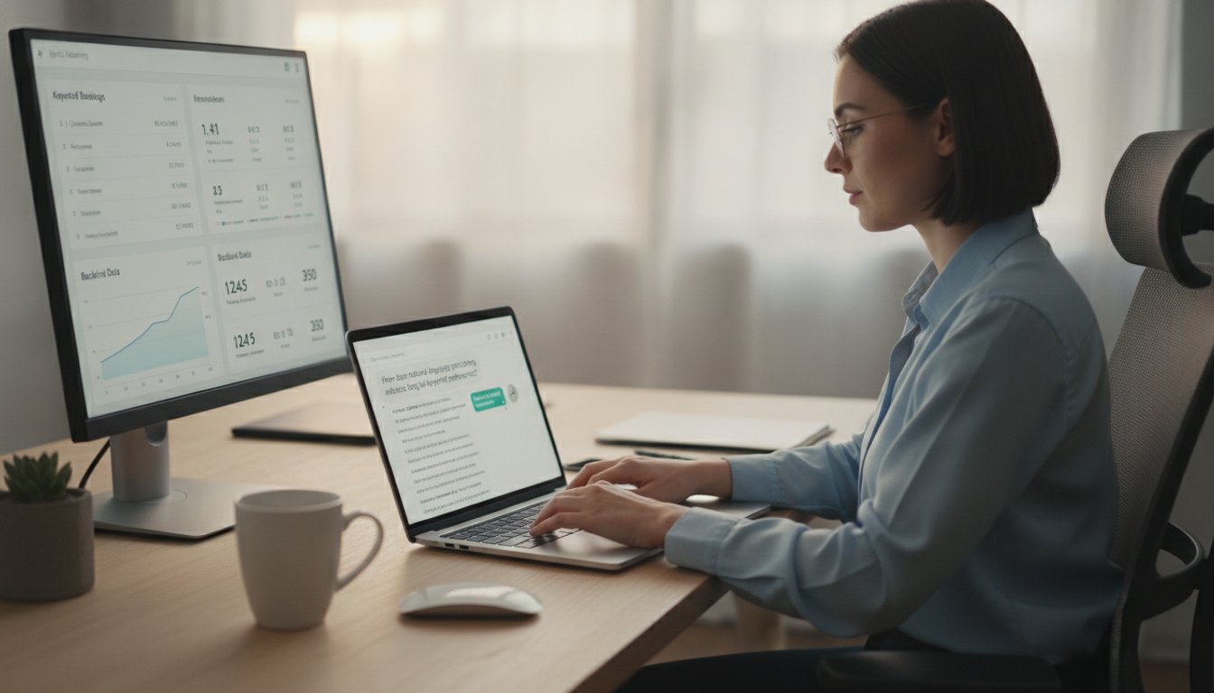 MCP server SEO - assistant IA connecté à un tableau de bord d'analyse SEO
