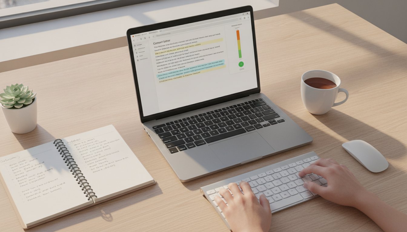 NeuronWriter tutoriel - éditeur de contenu et content score