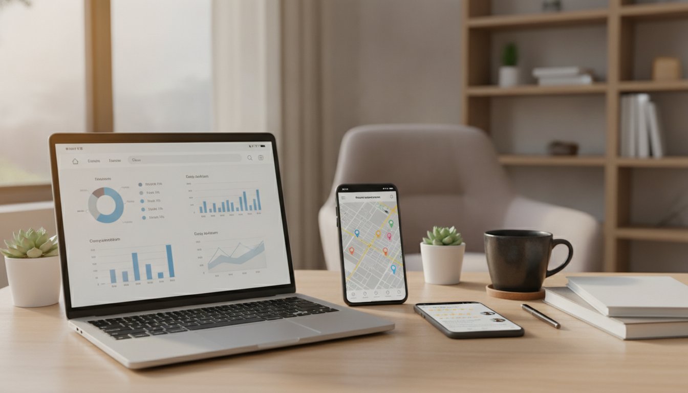 seo local gratuit google business profile - carte locale avec avis clients