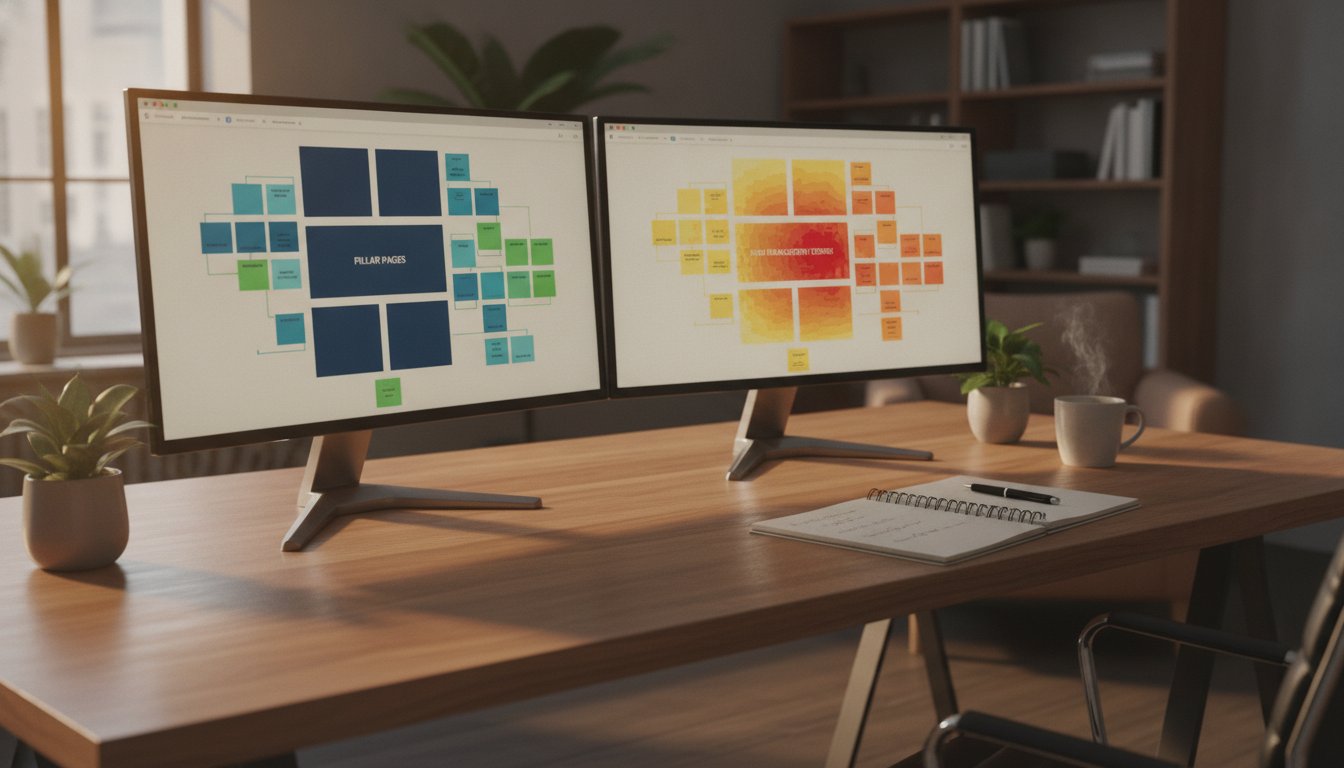Linkilo avis - vue treemap et heatmap de l'architecture du site